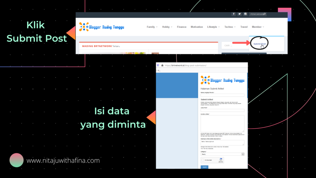 Langkah 4 Submit di BRTNetwork Langkah 4 Submit di BRTNetwork