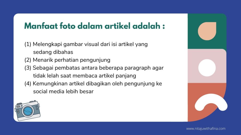 Manfaat foto dalam artikel Manfaat foto dalam artikel