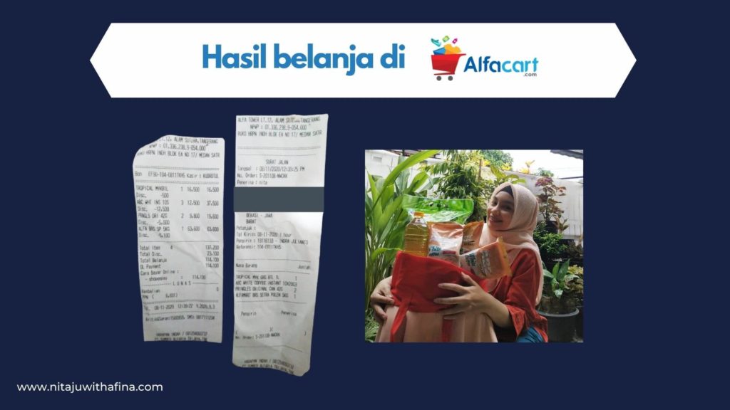 Hasil Belanja di Alfacart