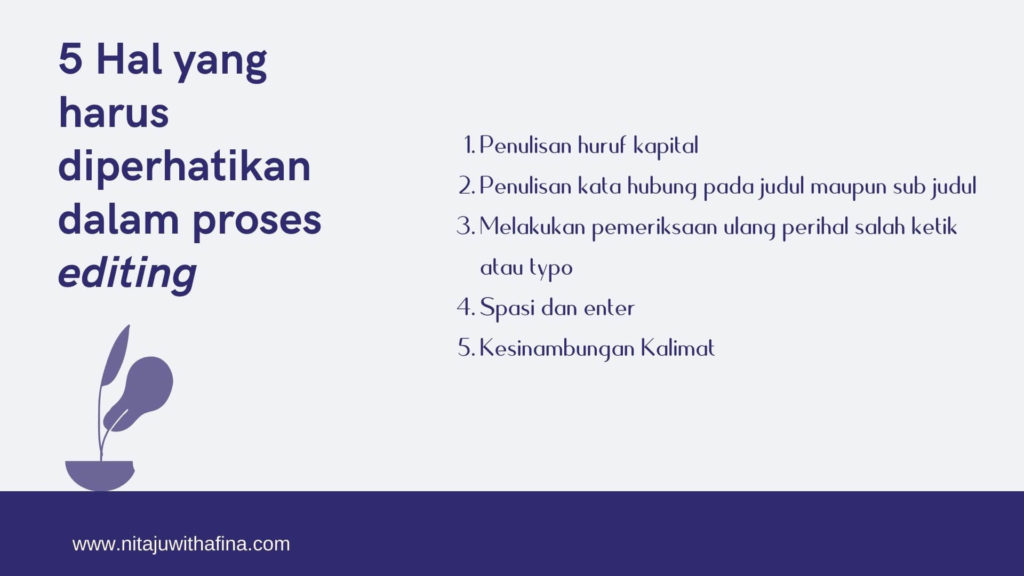 5 hal yang harus diperhatikan dalam proses editing