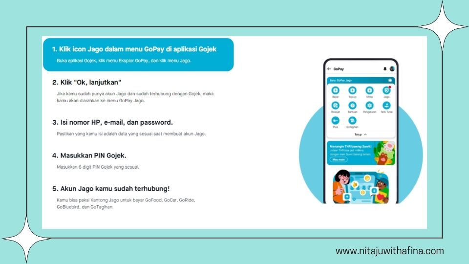 cara menghubungkan Gojek dan JAGO