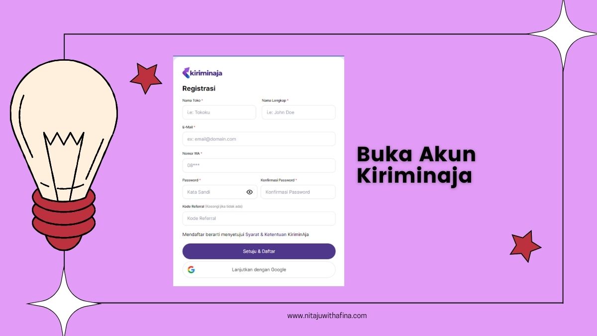 Buka Akun KiriminAja