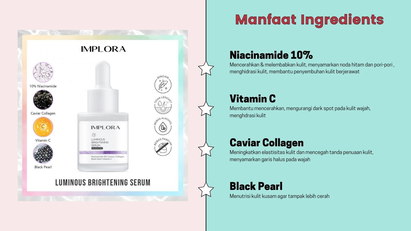 Manfaat Ingredients Serum Implora