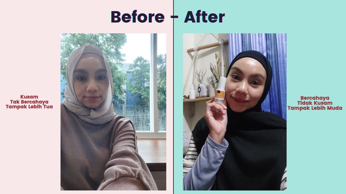 Before After Pakai C Power Series Scarlett Whitening