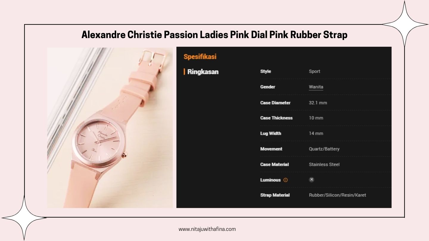 Alexandre Christie Passion Ladies Pink